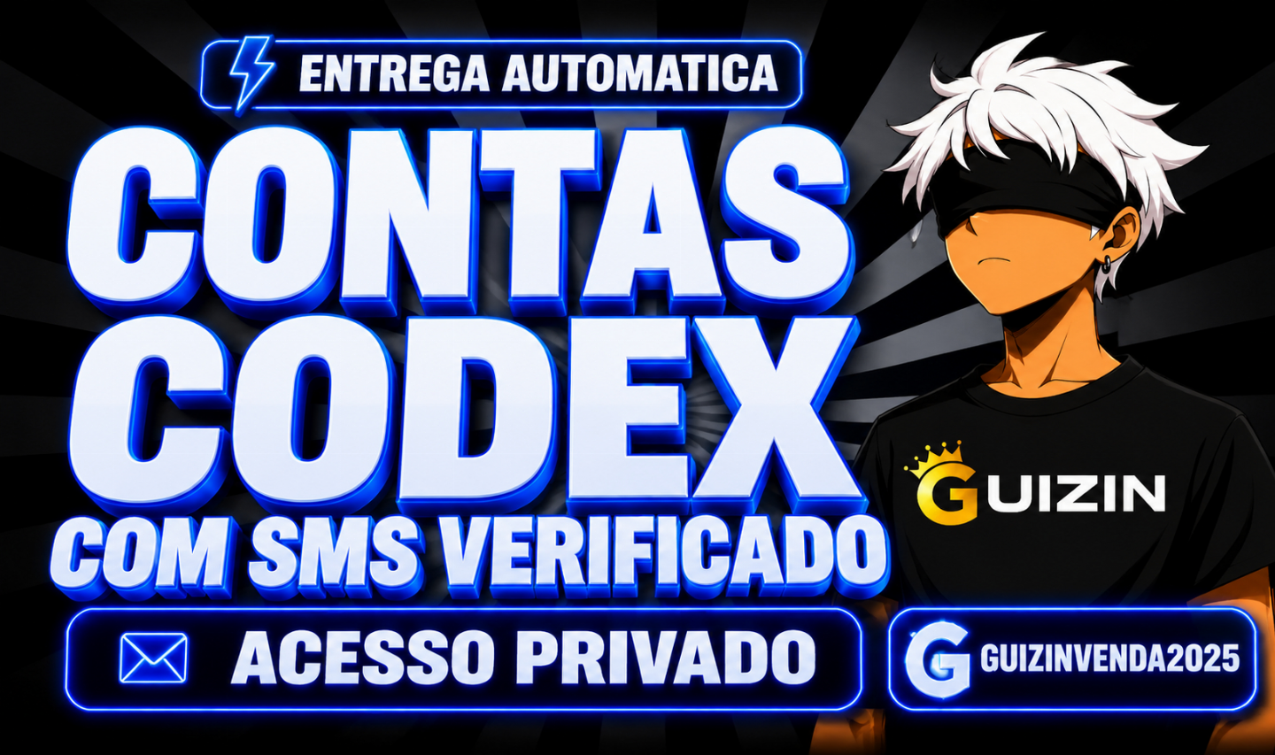 CONTAS CODEX C/ SMS VERIFICADO | COM CRÉDITO | ENTREGA AUTOMÁTICA!