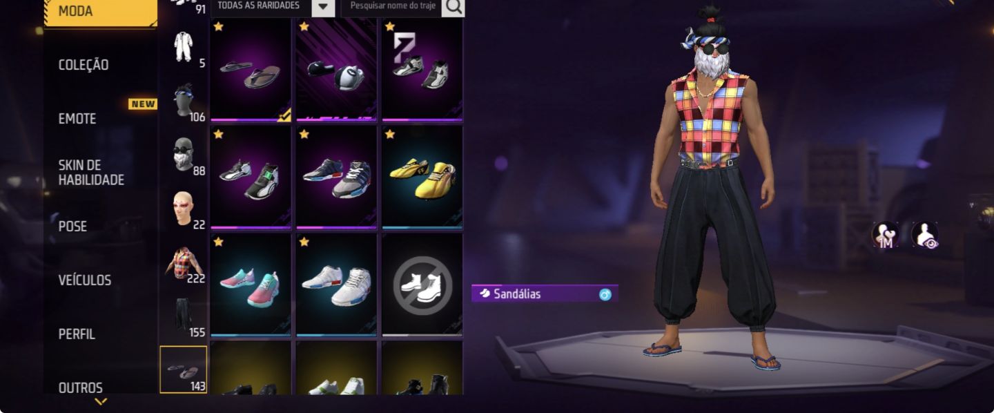 Conta Free Fire Raríssima, Antiga com muito item antigo