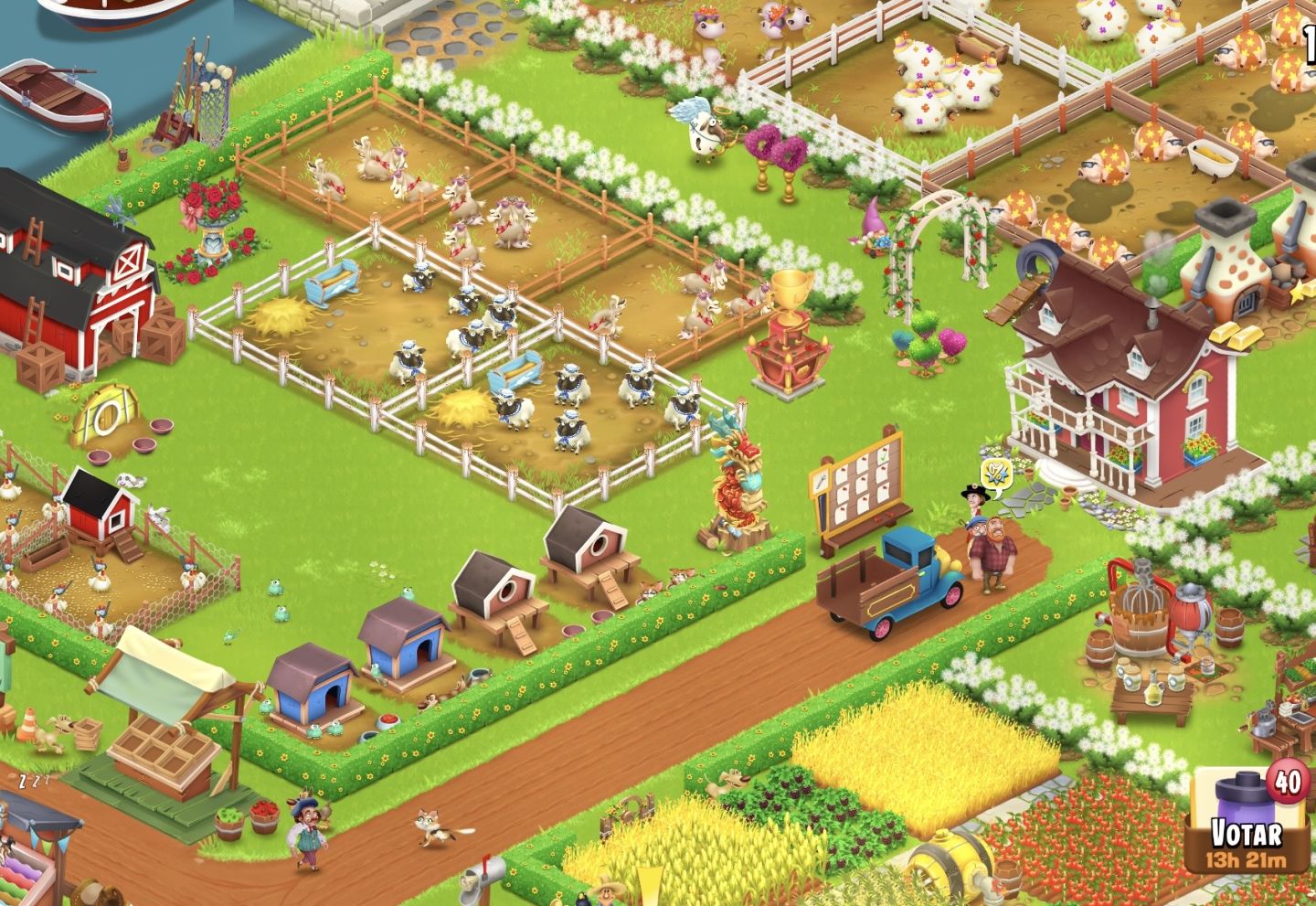 CONTA DE HAY DAY LVL 62 | TODOS OS ANIMAIS LIBERADOS | 30/ 50 máquinas
