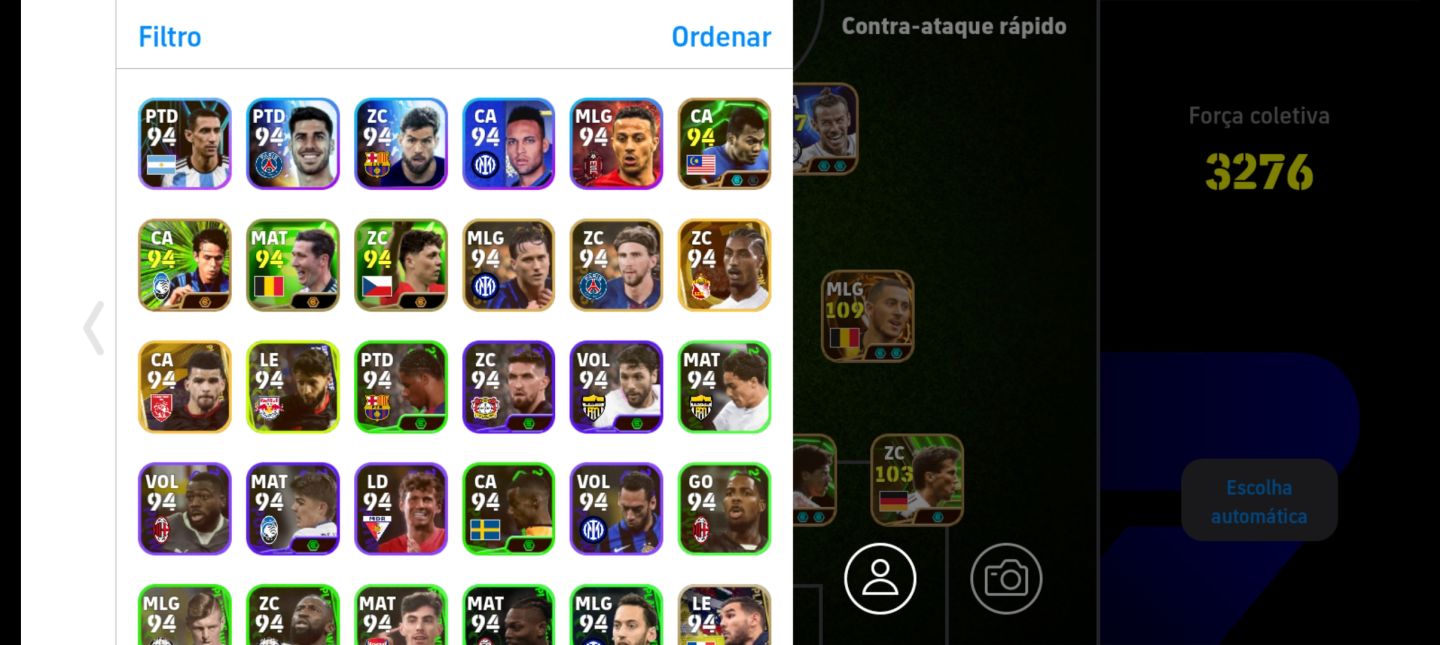 Conta de Efootball mobile braba com várias cartinhas boas, olhe as fotos