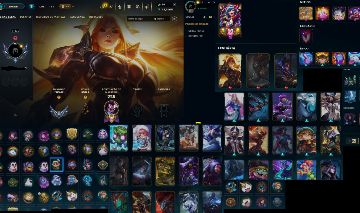 CONTA LV 135 COM 34 SKINS E 50 CAMPEÕES.