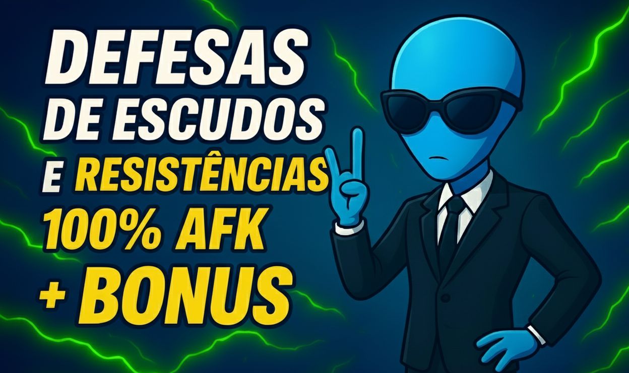 SALVE O MUNDO - RESISTÊNCIAS 100% AFK | DEFESAS DE ESCUDOS | BASE DE FARME