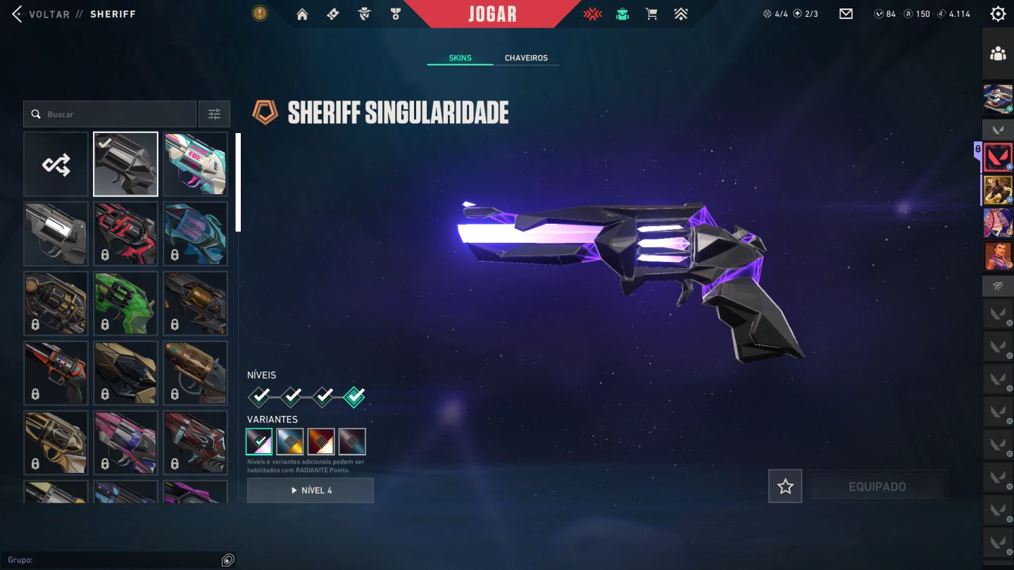 CONTA VALORANT NIVEL 100 COM 5 SKINS (VALOR NEGOCIAVEL)