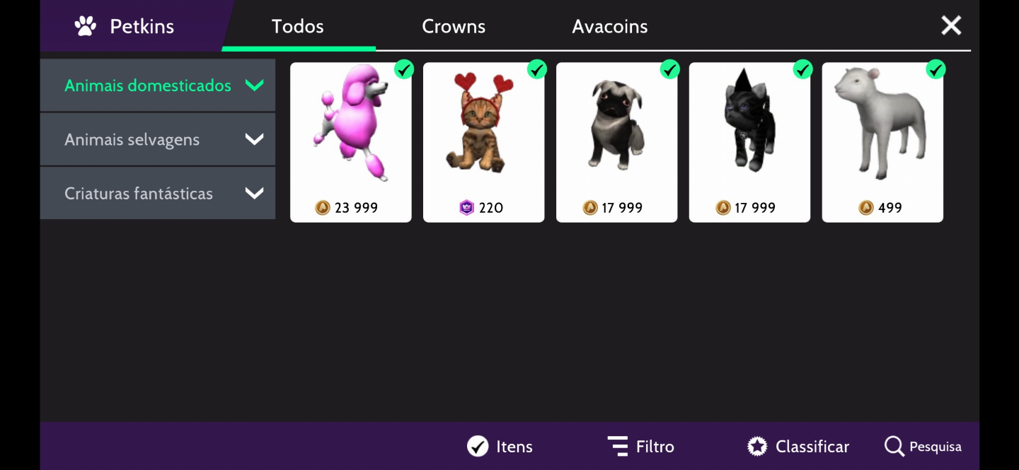 Conta Avakin life de 6 anos com mais de 3k gastos
