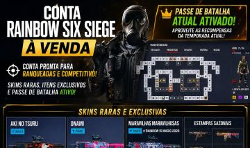 CONTA RAINBOW SIX SIEGE SKINS RARAS E PASS ATUAL COMPRADO!