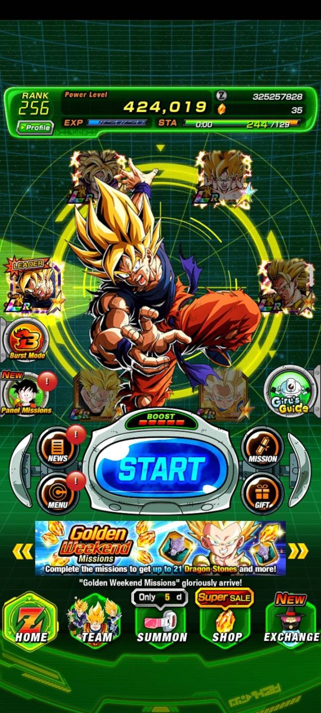 Conta de dokkan em evoluçao boa para se divertir
