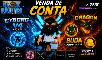 CONTA BLOX FRUITS PREMIUM | DRAGON E BUDDHA PERM | CYBORG V4