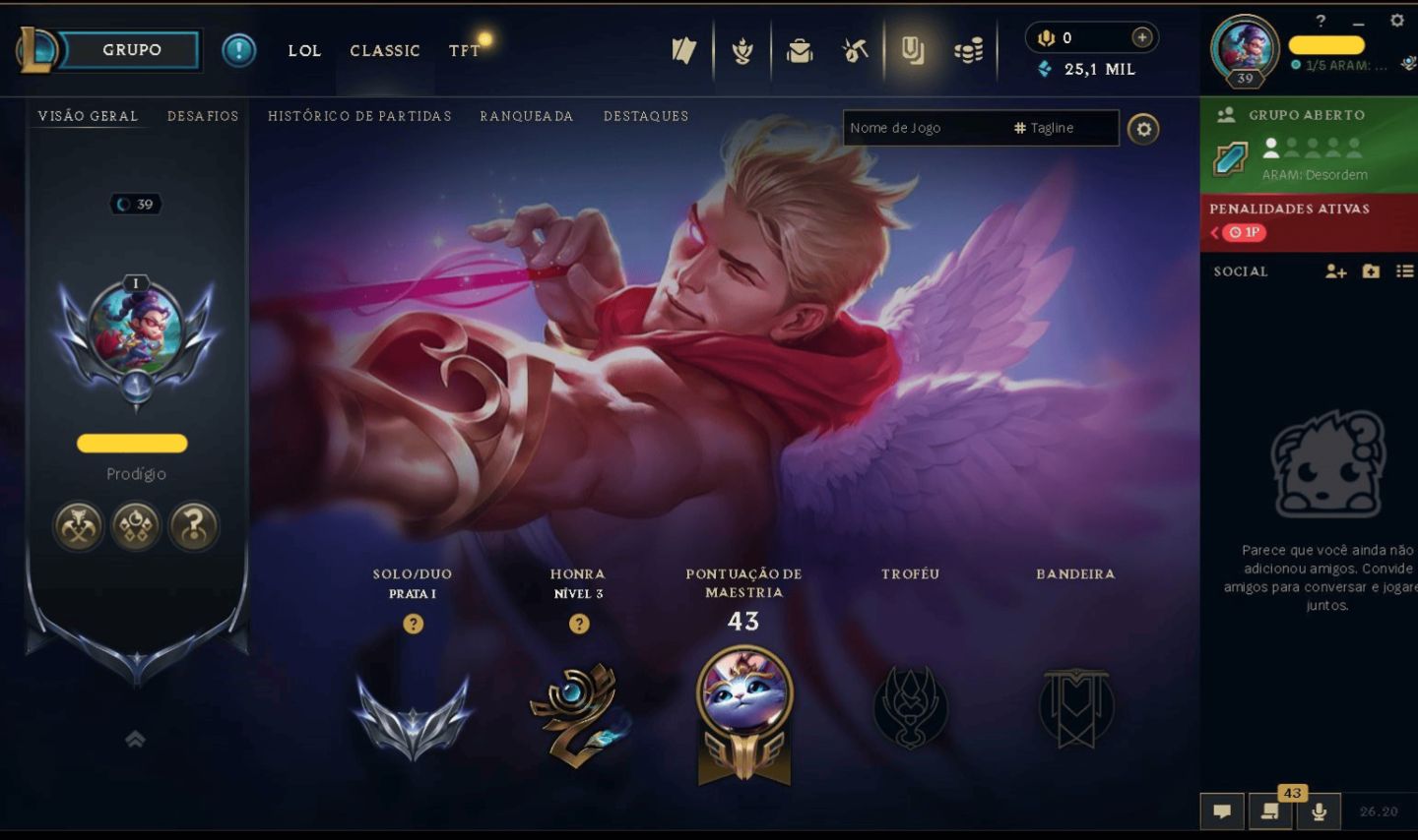 (PROMOÇÃO) CONTA SMURF - PRATA 1 - 25,1K EA - SKINS - FULL ACESSO
