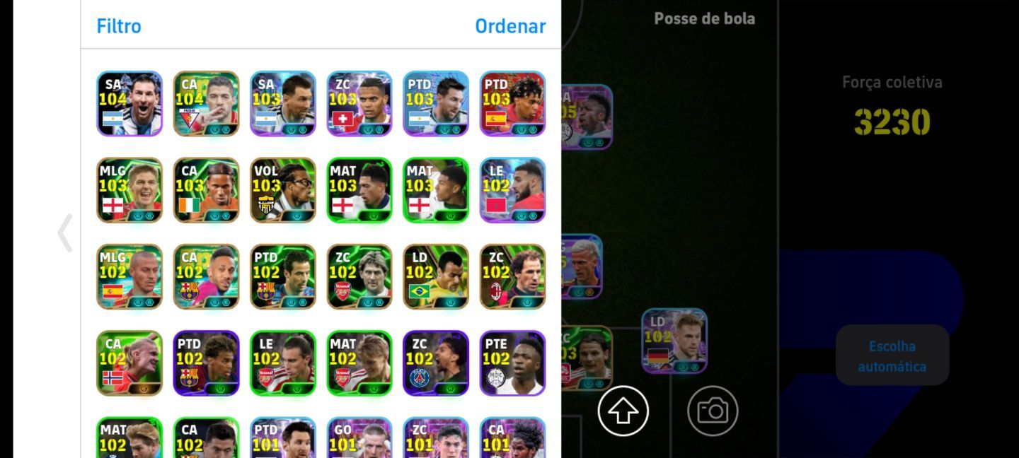 CONTA EFOOTBALL RARA! NEY 105 + SUAREZ PRIME + DEL PIERO BLITZ + VINI E+++!