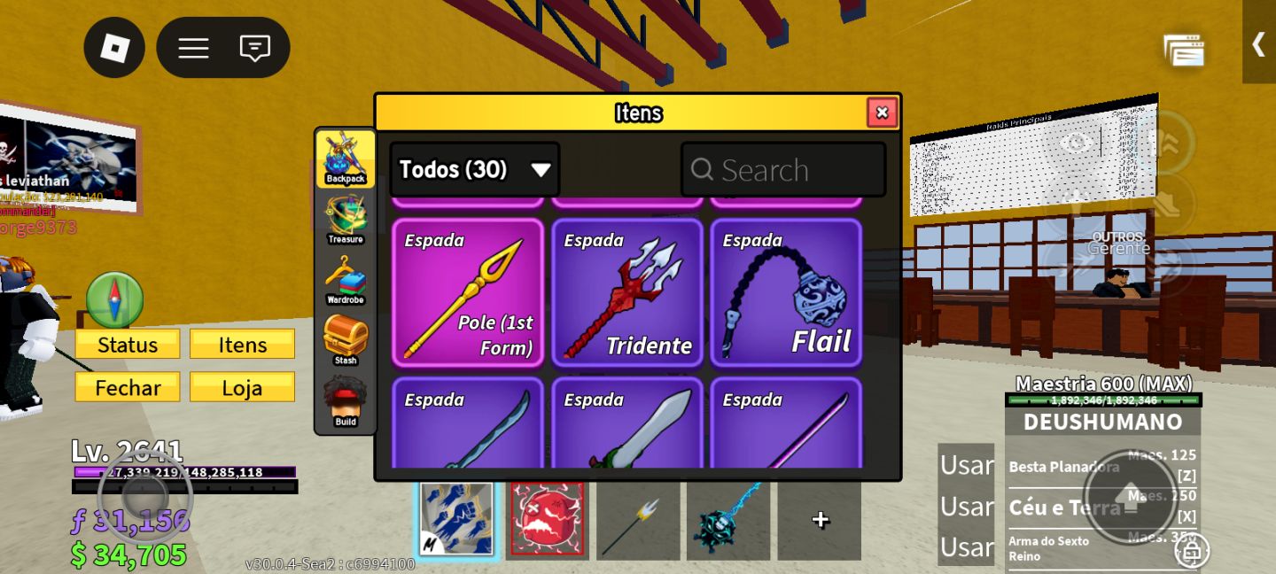Conta de Roblox com itens pra pvp