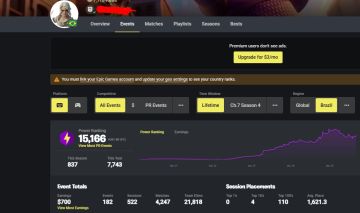 Conta tryhard muito boa 700 earnings e 15k pr