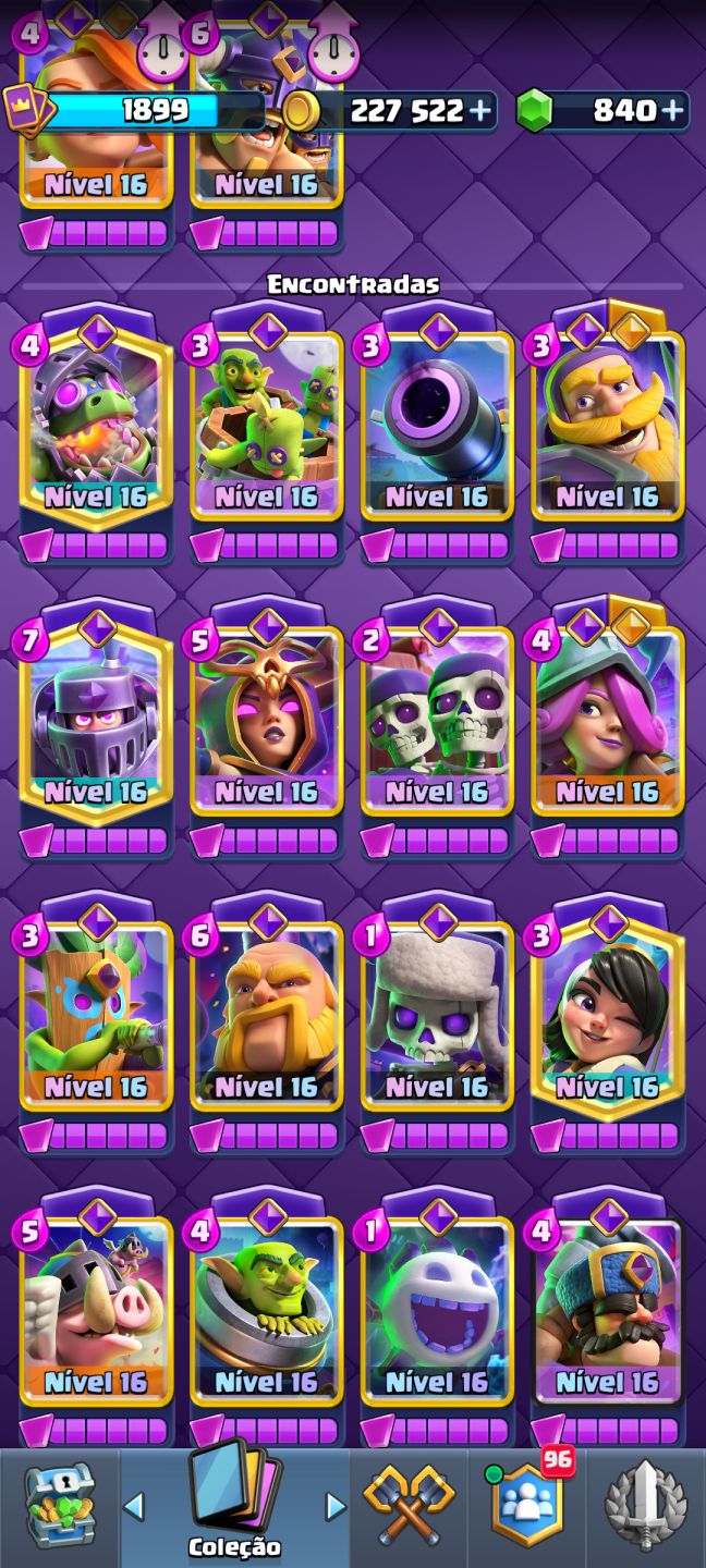 UMA DAS MELHORES CONTAS DE CLASH ROYALE EXTREMAMENTE BEM CUIDADA PRA SAIR RÁPIDO