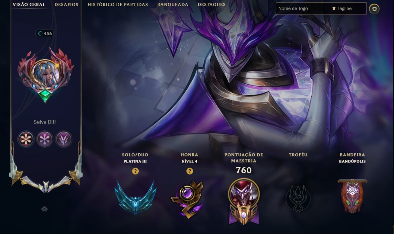 Conta com 4 skin primatica e 3 ultimate