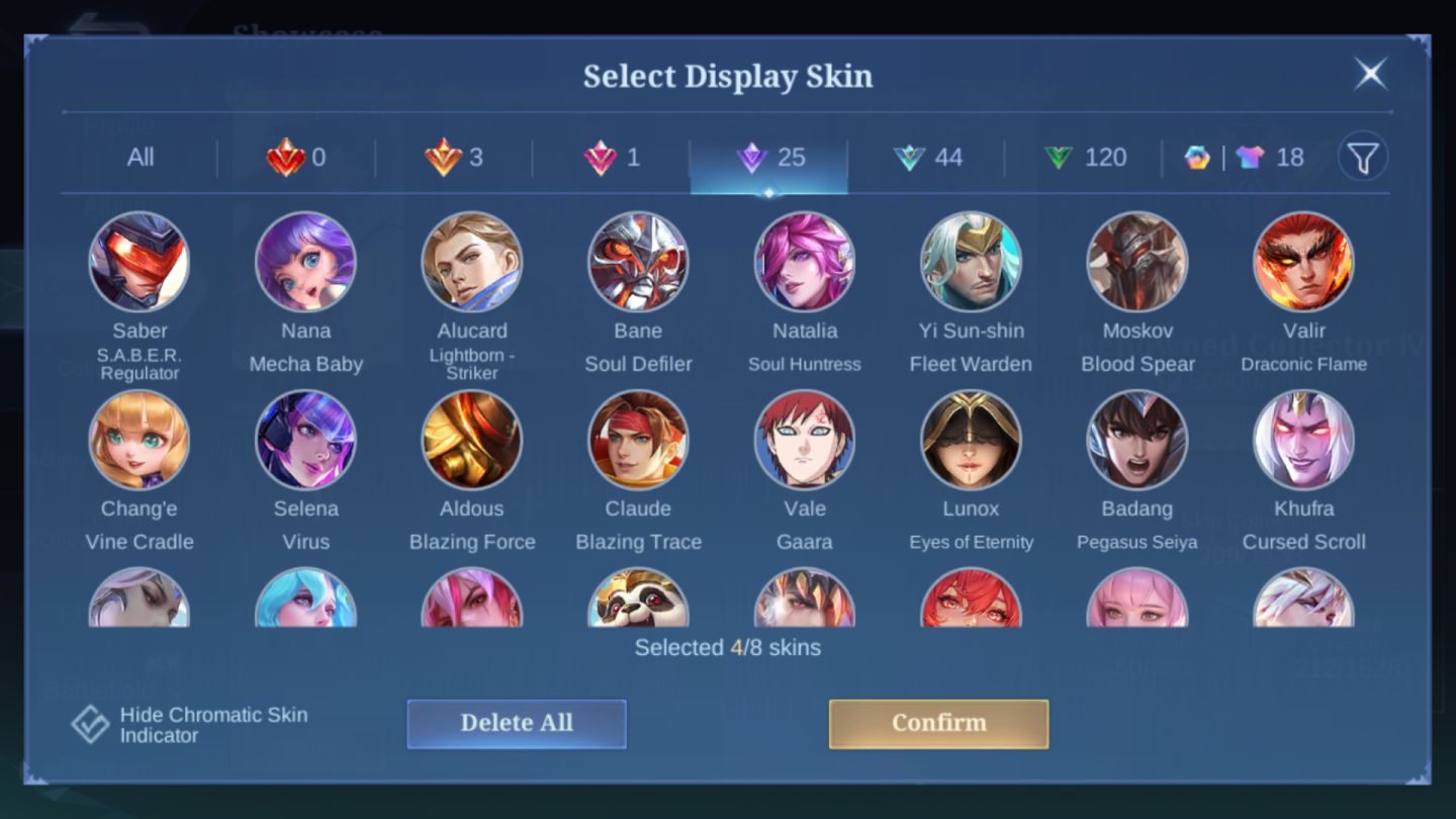 Conta Mobile Legend / AOT MIKASA Fanny & LEVI Martis / ANNUAL-STAR Lesley & Mais