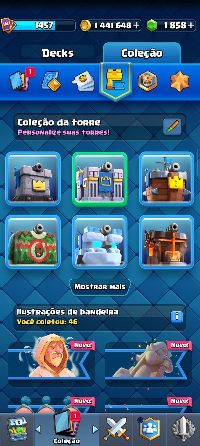 Combo de conta Supercell Clash Royale e Clash of clans