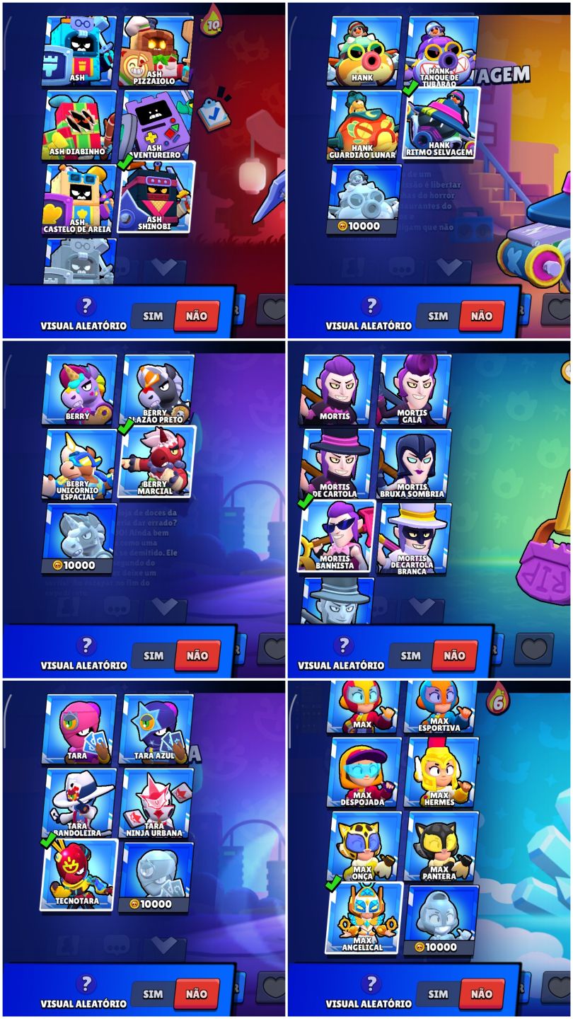 Conta de brawl stars 80 mil troféus, skins raras+ conta antiga barata