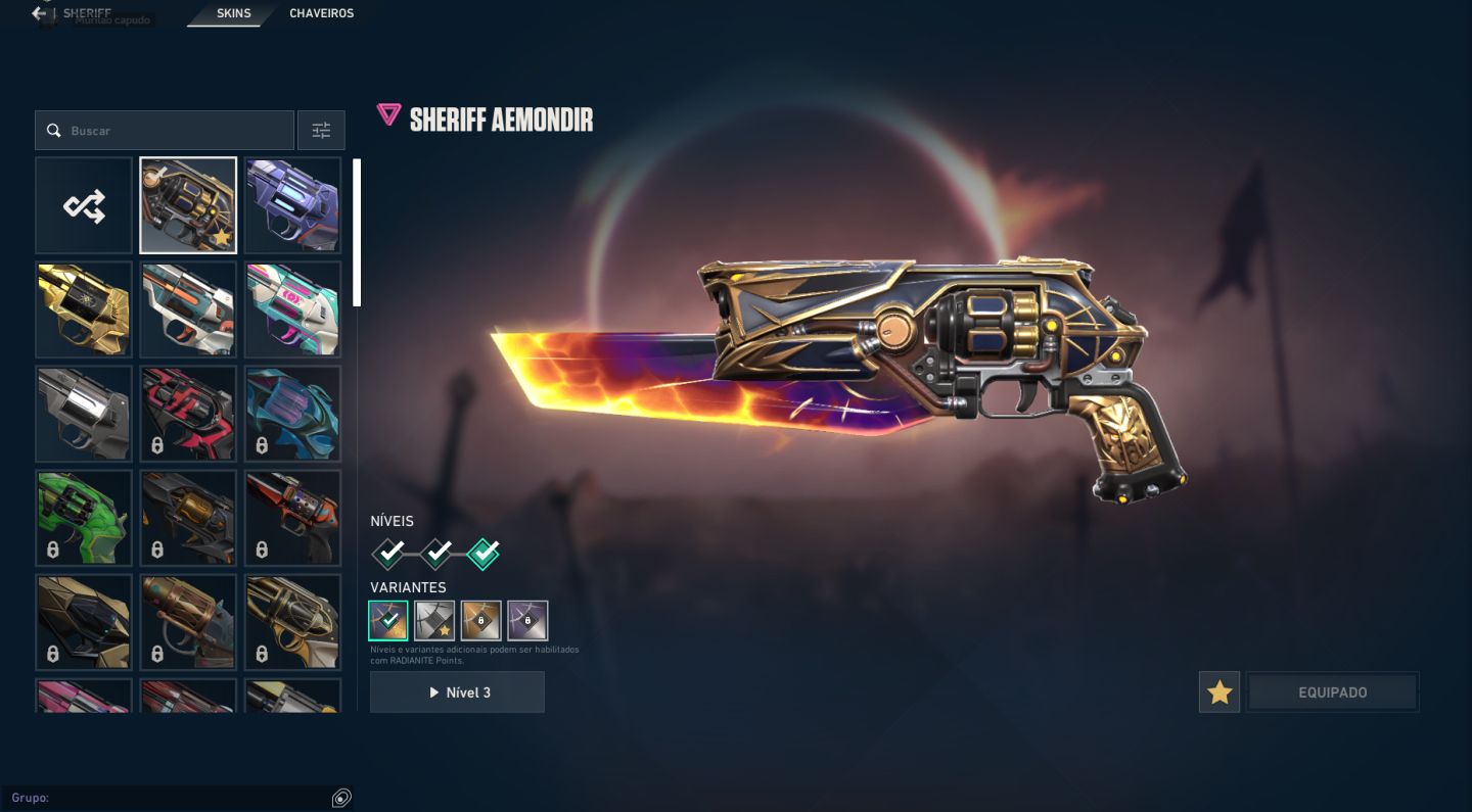 Phantom Reconhecimento, Vandal Saqueadora, Sheriff aemondir, faca, e+ uma vandal