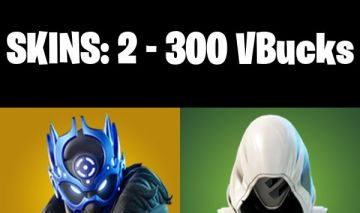 2 Skins - cobalt snowfoot, mysterious fate, 300 vbucks