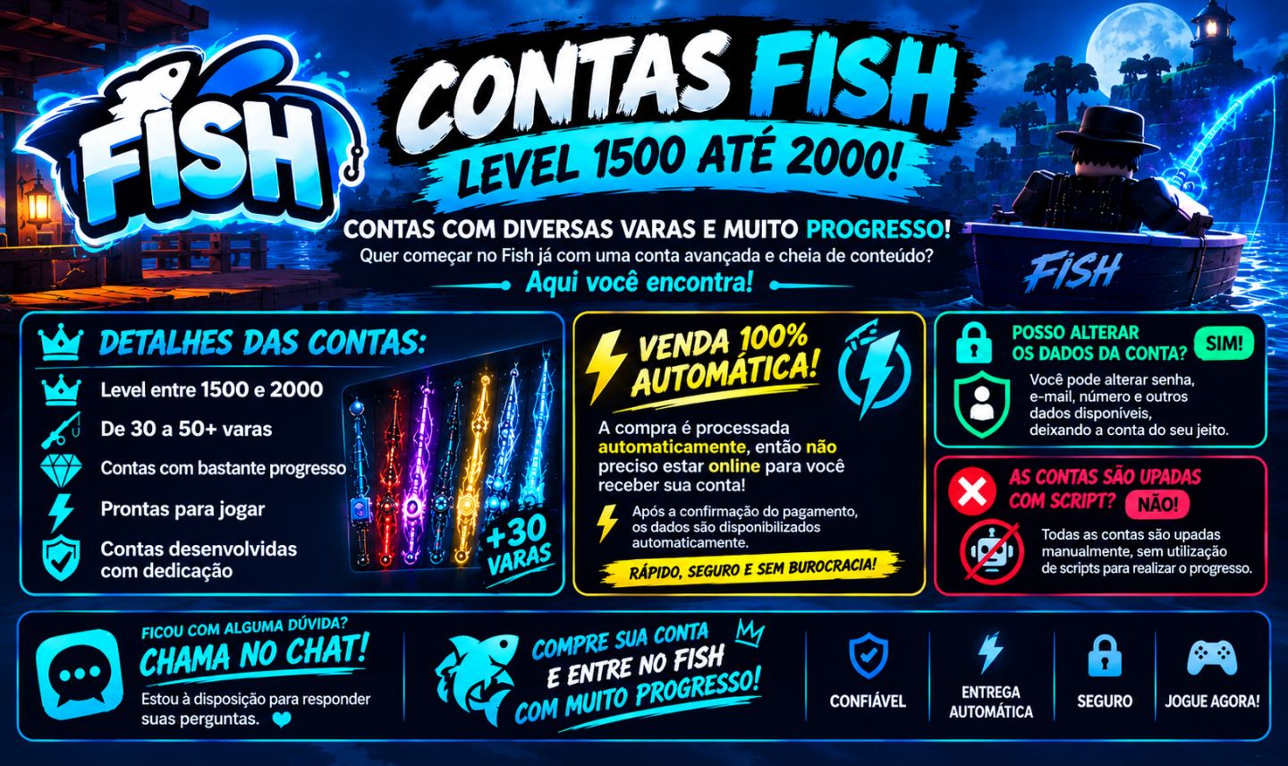 ! CONTAS COM VARAS DIVERSAS DO FISH !
