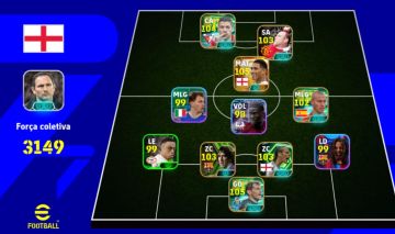 Conta efootball com Bellingham, Suárez, Casillas