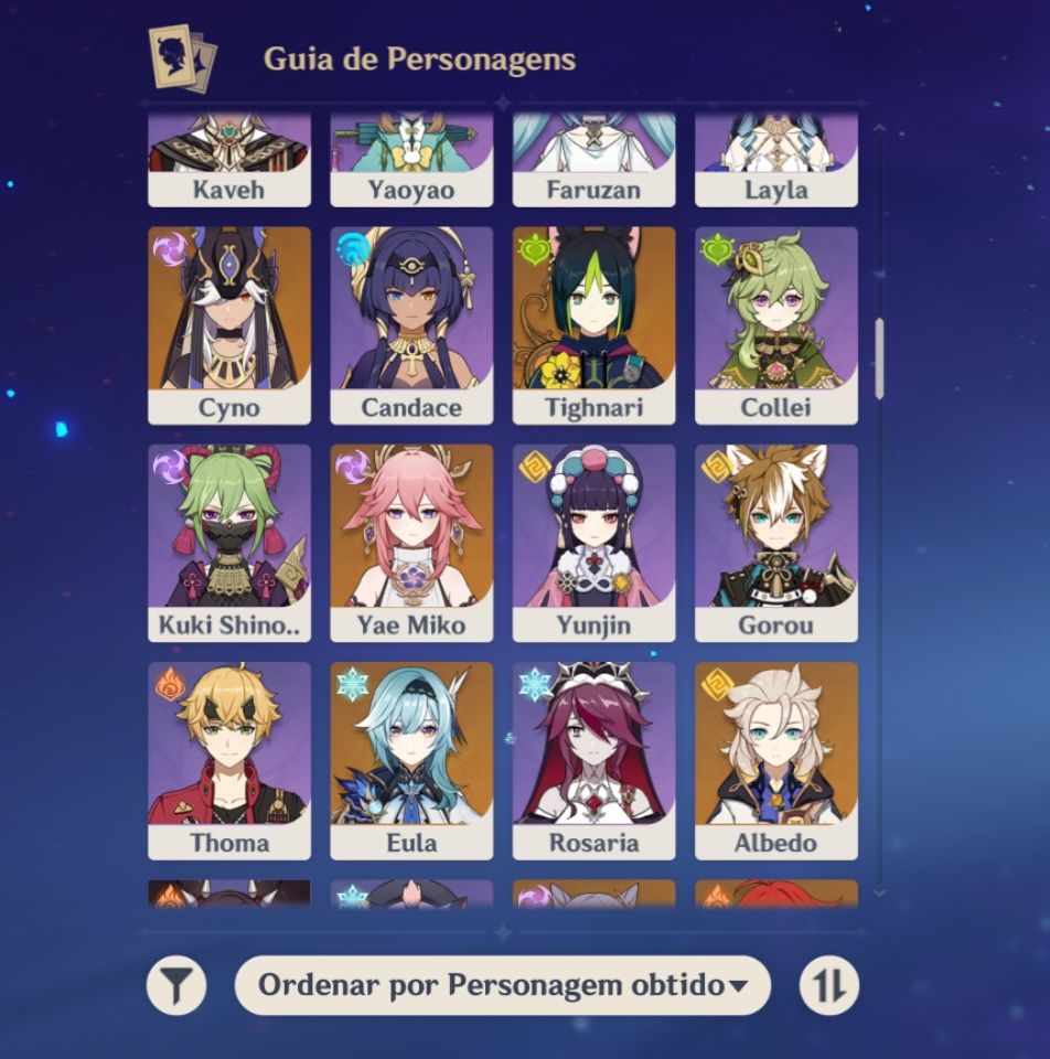 Conta para ficar atualizado em tudo no genshin. Mapa e árvores 100%