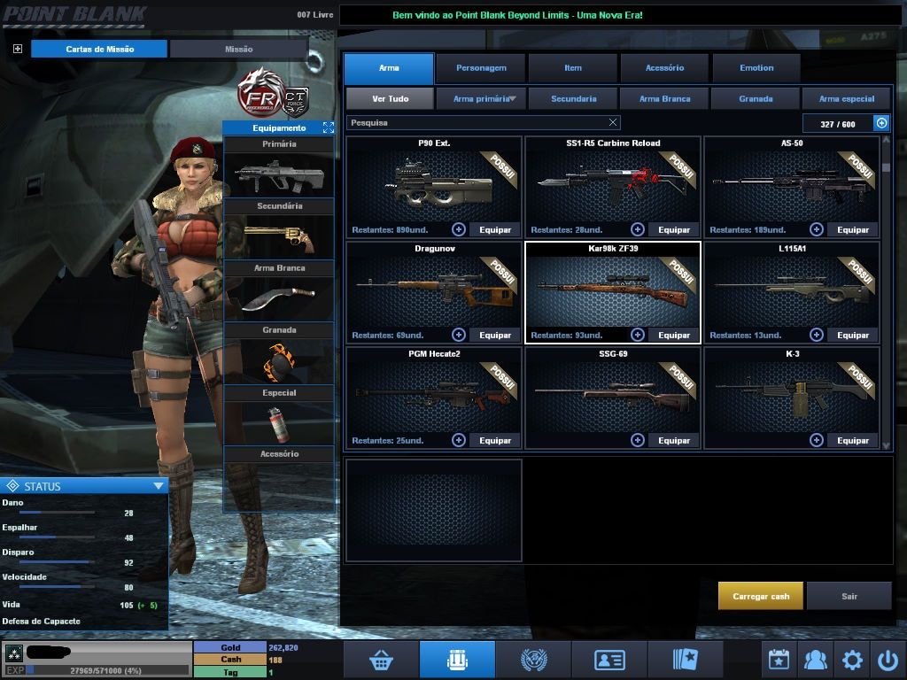 CONTA POINT BLANK varios itens