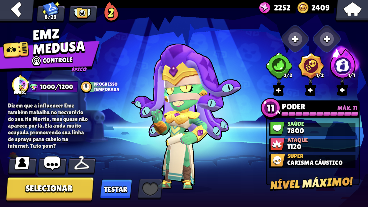 CONTA BRAWL STARS 88 BRAWLERS MUITO UPADA (OLHE DESCRIÇÃO)