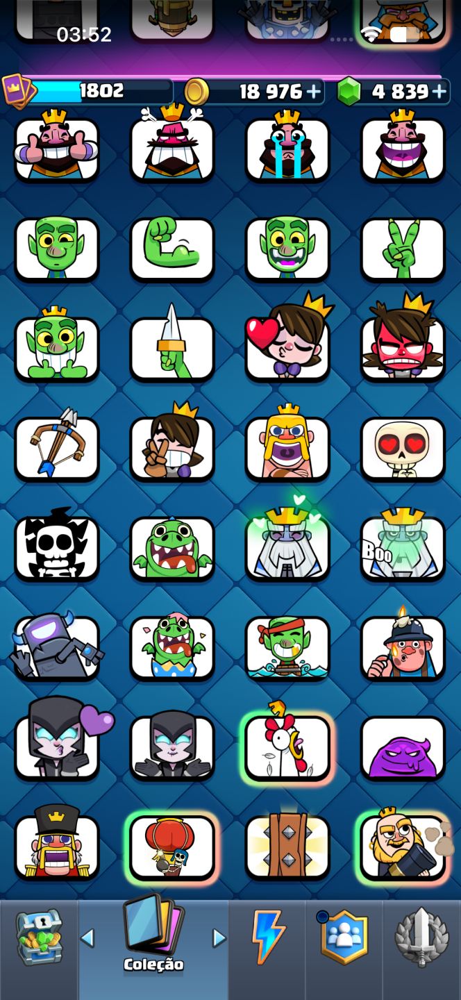 Conta clash royale, 10 anos com várias cartas full