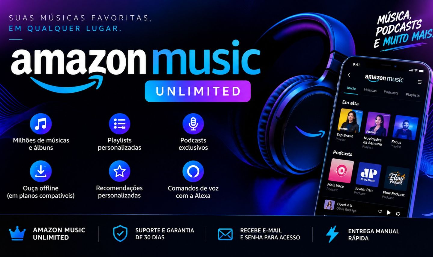 AMAZON MUSIC UNLIMITED 30 DIAS