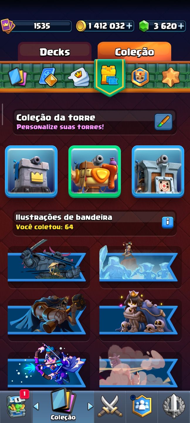 Conta Clash Royale level 1530 e 10090 troféus