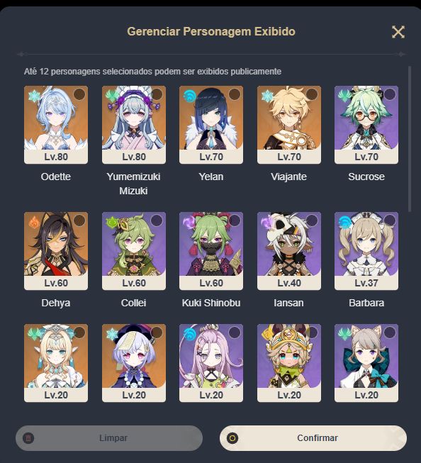 Conta genshin impact europa vesna mizuki c1 e odette