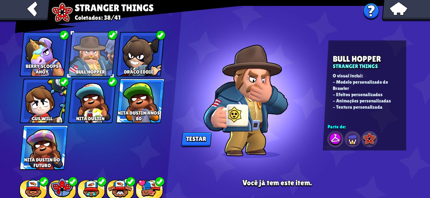 CONTA DE BRAWL STARS(57441 troféus, 17535 blings e 39 gemas)