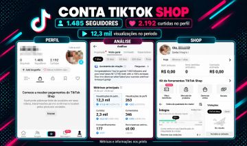 CONTA TIKTOK SHOP 1.485 SEGUIDORES REAIS | PERFIL ENGAJADO