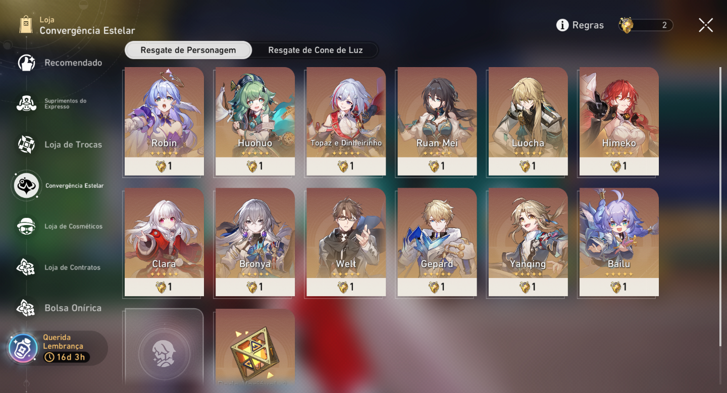 Conta honkai star rail 32 5* endgame + herta e2