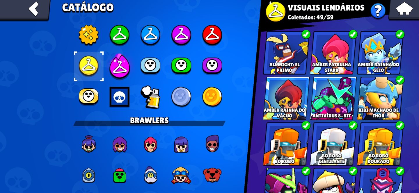 (50% OFF)Brawl Stars FULL | 130K Troféus + 773 Skins (2Frank Rei) + Fama Alien 2