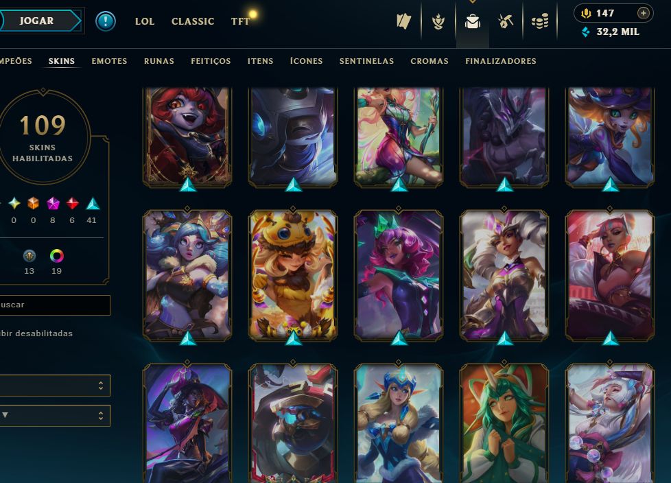 Conta lol e valorant riot games mono akali e qiyana lvl 100