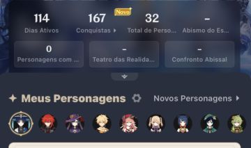 Conta Genshin Impact AR35 com 5 raros (Andarilho, Diluc, Venti)