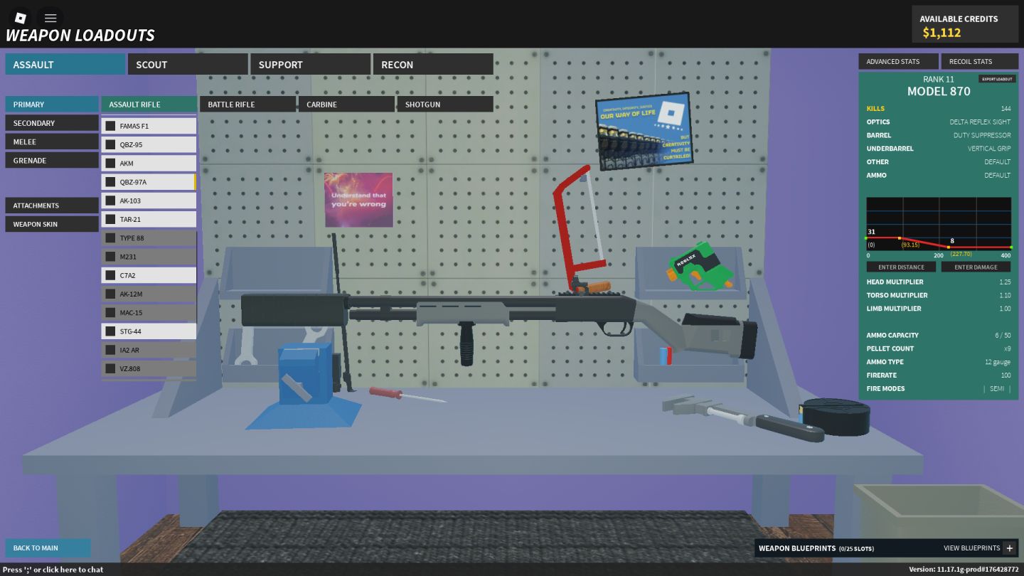CONTA DE PHANTOM FORCES RANK 117, COM ALGUNS PREBUYS! 11K DE ROBUX GASTO NA ACC!