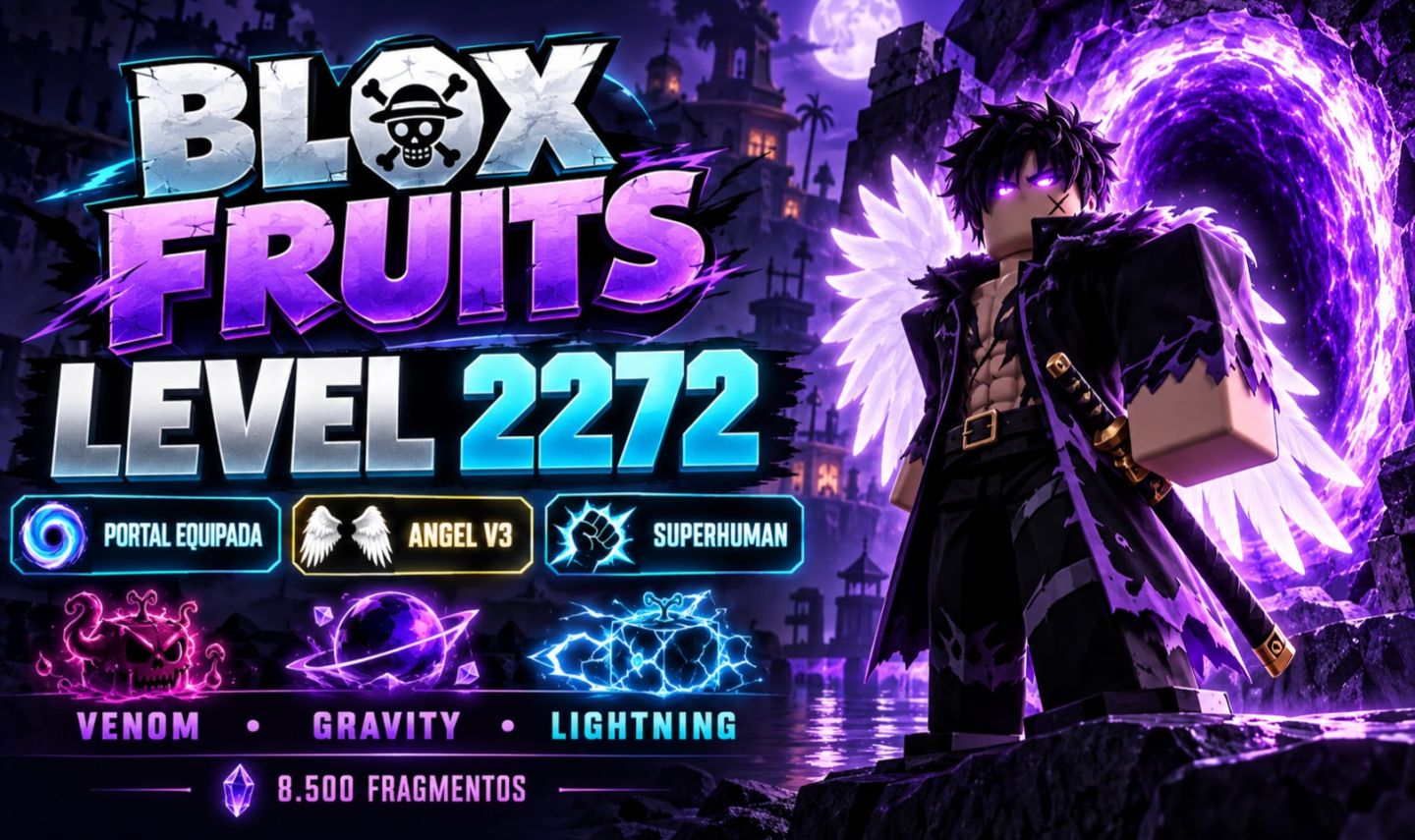Conta Blox Fruits Level 2272 Portal Angel V3 Superhuman