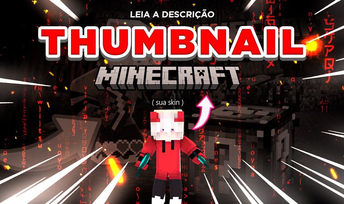 [THUMBNAIL MINECRAFT 2D/3D / MELHOR PREÇO]