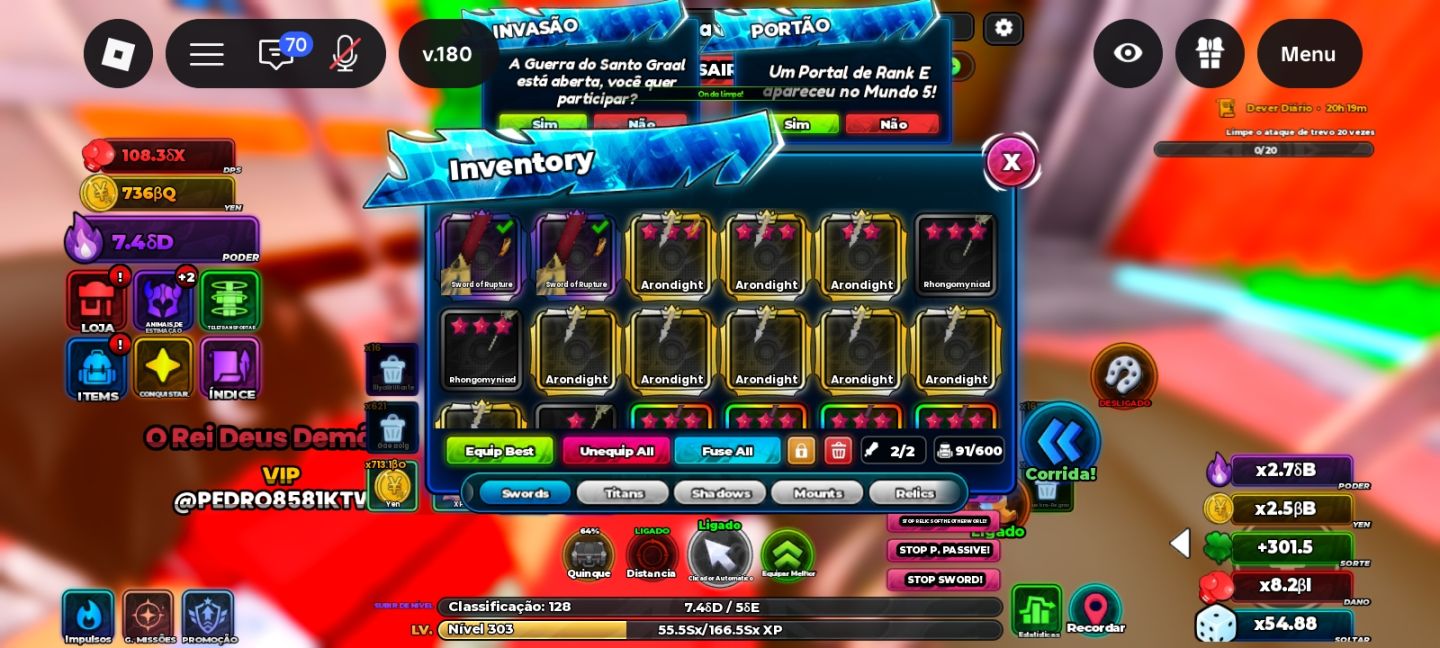 SERVIÇOS & FARM ANIME ASTRAL SIMULATOR