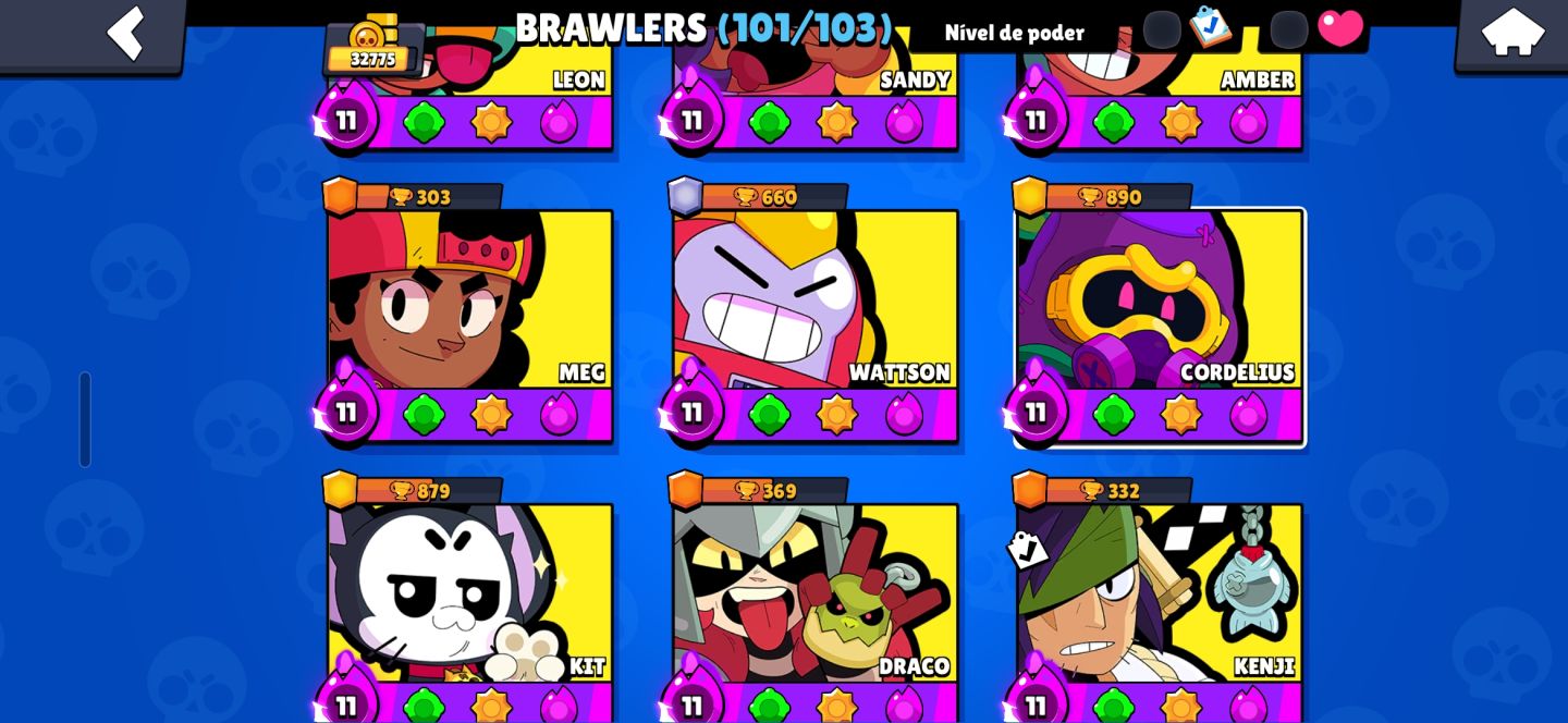Contas-brawl-stars 101 brawlers / muitíssimas skins / 30k