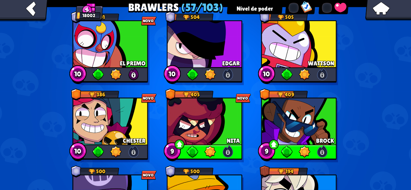 CONTA DE BRAWL STARS 53/103 BRAW (TODOS OS DADOS TROCAVEIS, ACEITO OFERTAS BOAS)
