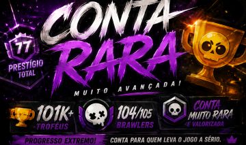 CONTA BRAWL STARS MUITO RARA