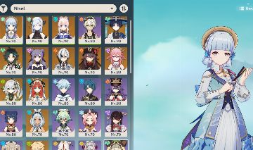 Alerchino, Hutao, mualani, shenhe + skin, Ayaka + skin e kiqing + skin+
