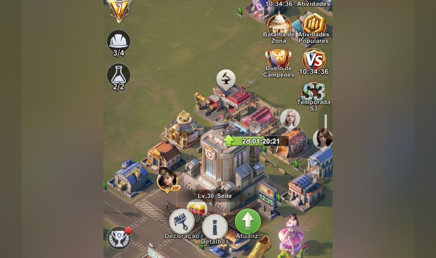 Conta Last Z HQ 30 | +200M Poder | Time 1 +121M | 613 | Skin Pachycephalosaurus