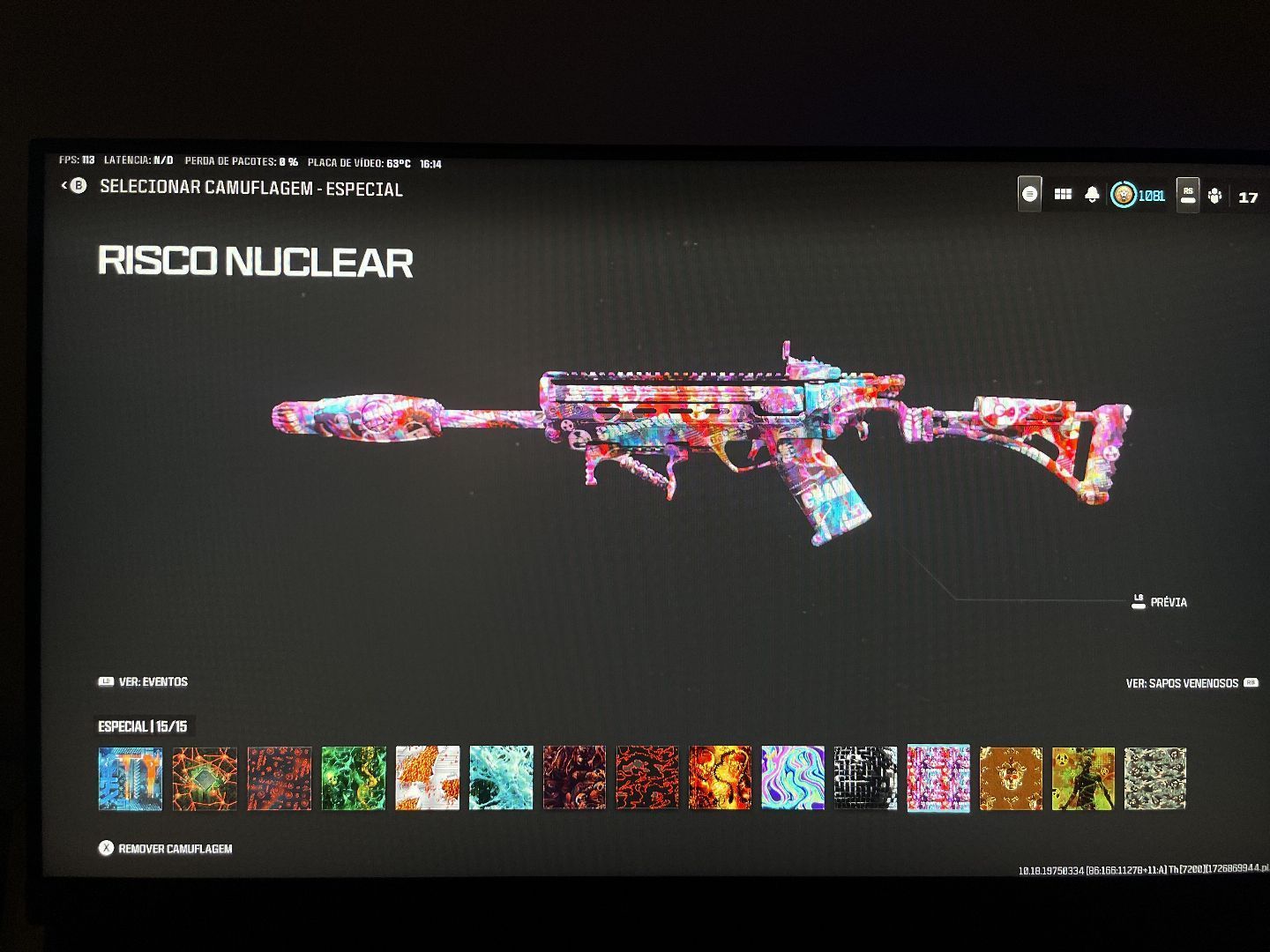 MELHOR CONTA DO SITE COD MW3/MW2 WARZONE INCRIVEL SKINS TOPS