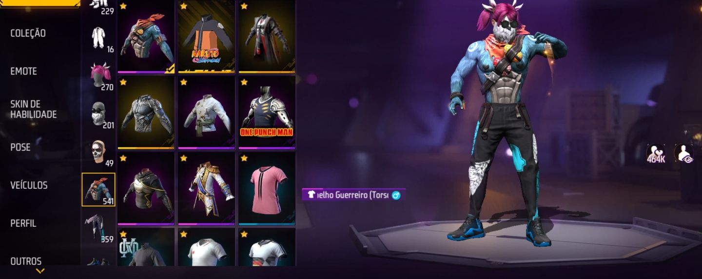 CONTA FREE FIRE MASCULINA RARA COELHAO TOP CRIMINAL E ANGELICAIS