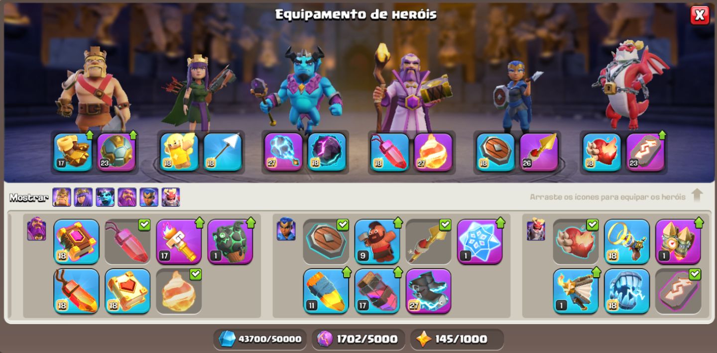 Clash of Clans CV 18 - conta bem upada