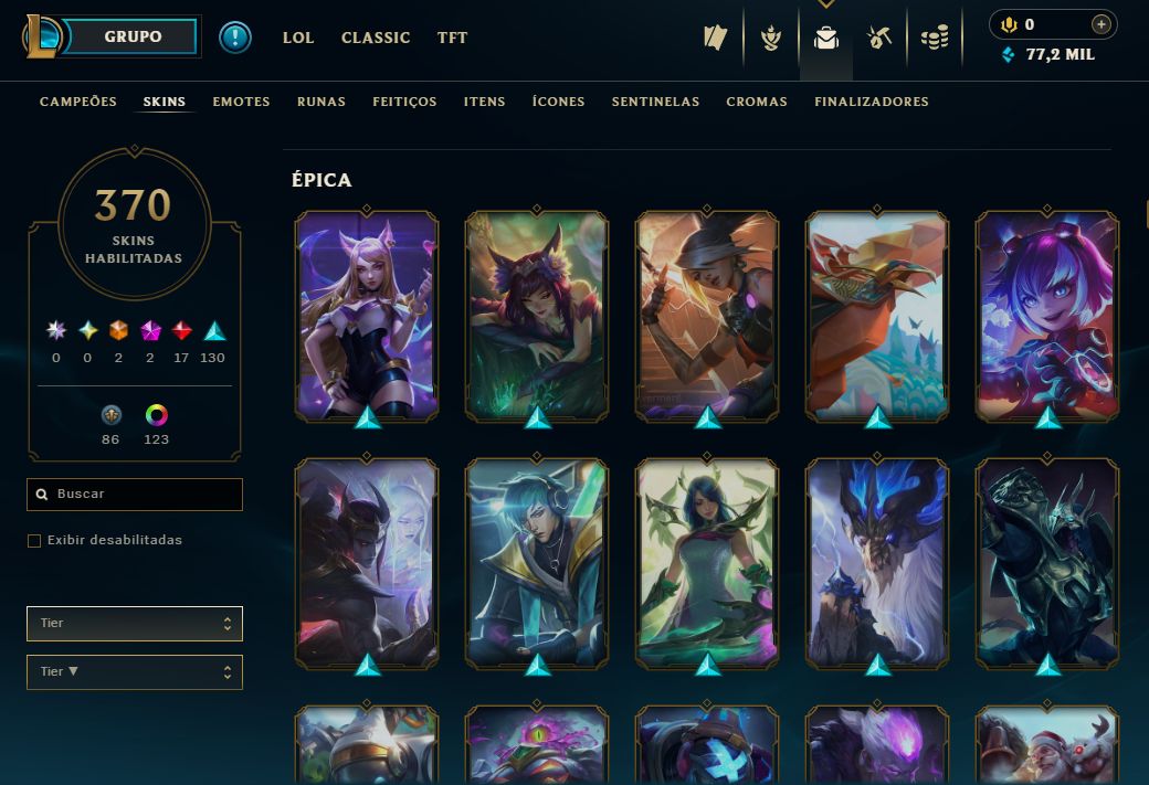CONTA LEVEL 587 | 376 Skin | ESMERALDA | TROCA DE EMAIL e VERIFICACAO